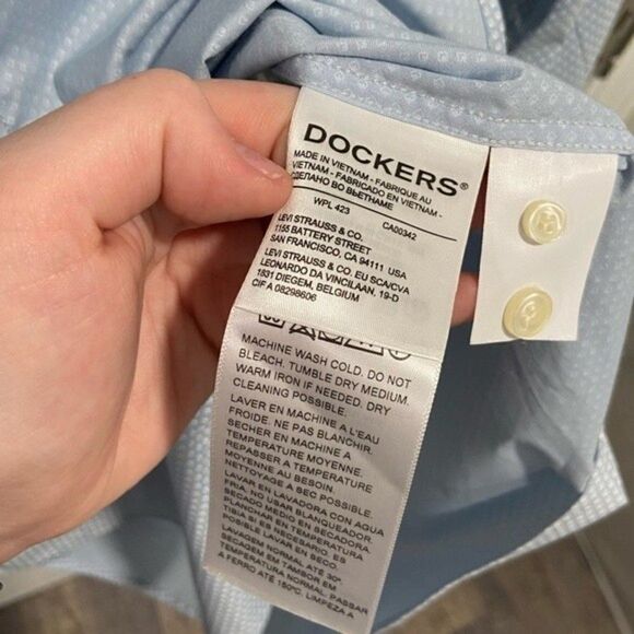 Dockers Men’s Long Sleeve Casual/Dress Shirt - Size Small, Blue - Picture 6 of 6